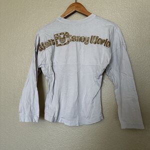 Kids Walt Disney World Spirit Jersey Cream And Gold Sparkle Girls Size Large
